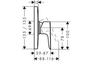 Смеситель Hansgrohe Talis E Highflow 71768000 для душа - 2