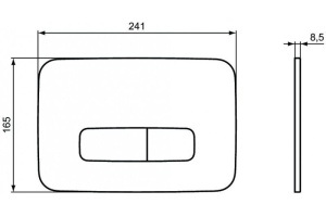Кнопка д/инст OLEAS M3 бел механ Ideal Standard R0123AC. - 2