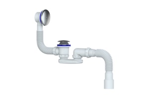 Слив-перелив для ванны с сифоном Black&White хром