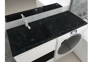 Раковина Stella Polar Мадлен 120 L на стиральную машину черный - 3