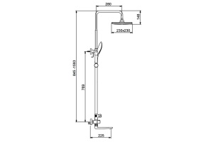 Душевая стойка со смесителем Gappo G2449 - 2