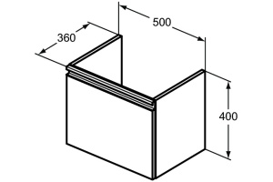 Тумба под раковину Ideal Standard Tesi 50 серо - коричневый матовый - 3