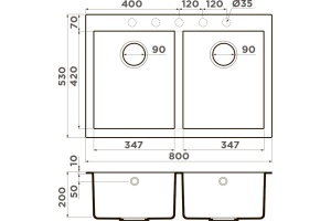 Мойка кухонная Omoikiri Bosen leningrad grey (4993569) - 2