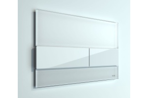 Кнопка смыва TECE Square 9240800 белое стекло, кнопка белая - 2