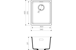 Мойка кухонная Omoikiri Kata 34-U-CA карамель - 2
