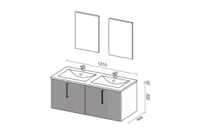 Комплект мебели Sanvit Рольф 120 белый глянец - 3
