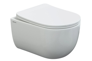 Унитаз подвесной Berges Ventas белый с сиденьем микролифт