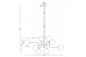 Подвесная люстра Maytoni Erich MOD221-PL-12-G - 2