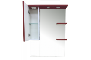 Зеркало Misty Жасмин 75 с подветкой, красная плёнка L - 2