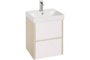 Тумба под раковину Aquaton Сканди 45 белый - светлое дерево - 2