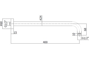 Кронштейн для верхнего душа Paffoni Lusso ZSOF034HG золото медовое - 3