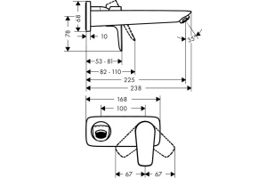 Смеситель Hansgrohe Talis E 71734000 для раковины - 2