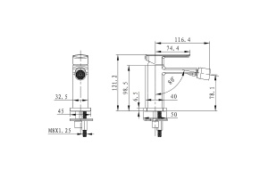 Смеситель для биде Excellent Pride хром - 2