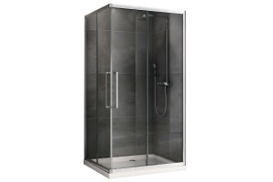 Душевой уголок ABBER Schwarzer Diamant 120х90 профиль хром (AG02129H)