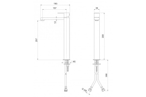 Смеситель для раковины Cezares Prizma золото (PRIZMA-LSM1-A-03/24-W0) - 2