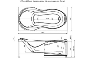 Экран для ванны фронтальный AQUANET Grenada (00139574) - 2