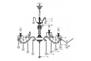 Подвесная люстра Lucia Tucci Barletta BARLETTA 122.10.5 antique - 2