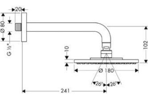 Верхний душ Hansgrohe Raindance AIR 27476000 - 2
