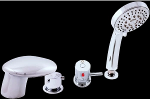 Смеситель на борт ванны термостатический Rav Slezak Dunaj хром