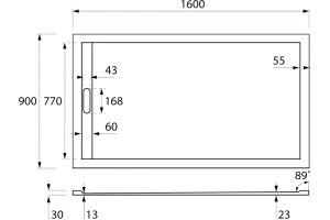 Душевой поддон Cezares Tray 160х90 белый - 2