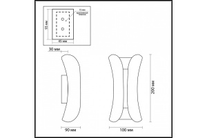 Уличный настенный светодиодный светильник Odeon Light Hightech Krista 3886/6WG - 3