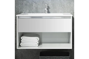 Тумба с раковиной Sanvit Контур 80 белый глянец