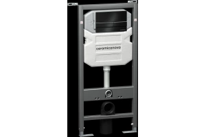 Система инсталляции для унитазов Ceramica Nova Envision с кнопкой Flat черной матовой