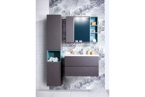 Тумба для комплекта Бриклаер Кристалл 80 софт графит - 2