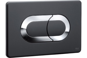 Кнопка смыва Oli Salina хром, черный (640097)