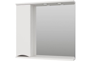 Зеркало-шкаф Misty Атлантик 80 L белый с подсветкой 