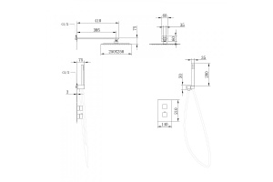 Душевая система Abber Daheim с термостатом черная матовая - 2