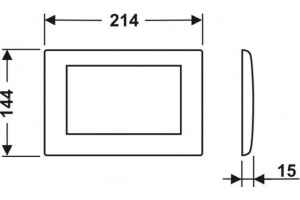 Кнопка смыва TECE Planus 9240310 сатин, нержавеющая сталь - 3
