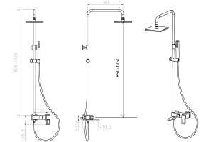 Душевая стойка Boheme Q 148-WG - 2