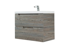 Тумба с раковиной BelBagno Vittoria 100 серый - коричневый - 3