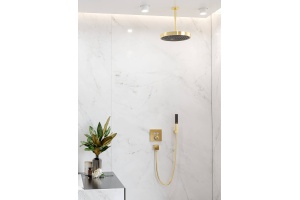 Смеситель для душа Hansgrohe ShowerSelect с термостатом полированное золото - 2