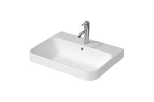 DURAVIT (Happy D.2 Plus) Умывальник 600 x 460 мм, с отверстием под смеситель, с клапаном Push-Open, цвет белый