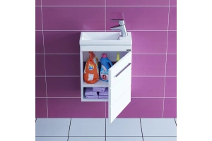 Тумба с раковиной Санта Омега 40 белый - 2