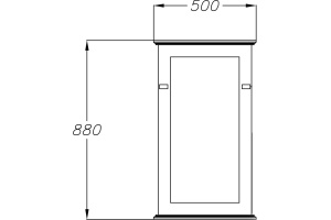 Зеркало Opadiris Палермо 50 белое матовое - 3