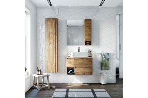 Тумба с раковиной STWORKI Карлстад 75 дуб рустикальный, роверелла - 2