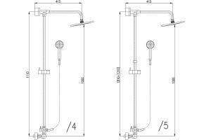 Душевая стойка Rav Slezak Dunaj Termostat TRM81.5/5-02 - 2