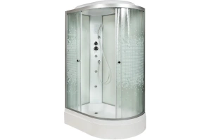 Душевая кабина Deto L 120х80 с гидромассажем, крышей и электрикой (L720LGM+EL)