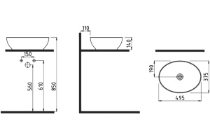 Рукомойник Bien Motto MTLG05002FD0W5000 - 2