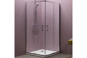 Душевой уголок Kolpa San Eco Quat 90х90 хром стекло прозрачное