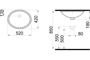Раковина STWORKI 52 K0001-0526 - 2