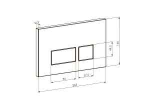 Кнопка смыва для инсталляции Boheme черный (664-B) - 2