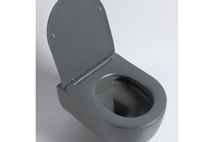 Подвесной унитаз Vincea Evo серый матовый с сиденьем микролифт - 2