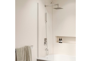  Шторка на ванну RGW Screens SC-056-8 40х150 профиль хром стекло прозрачное