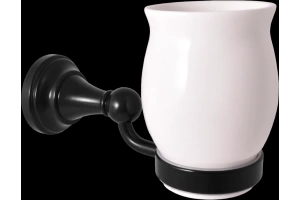 Стакан для зубных щеток Rav Slezak Morava черный матовый