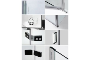 Душевая дверь в нишу Wasserkraft Aller Black 10H05RB 120 см - 3