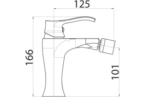 Смеситель BelBagno Trula TRU-BD-CRM для биде - 2